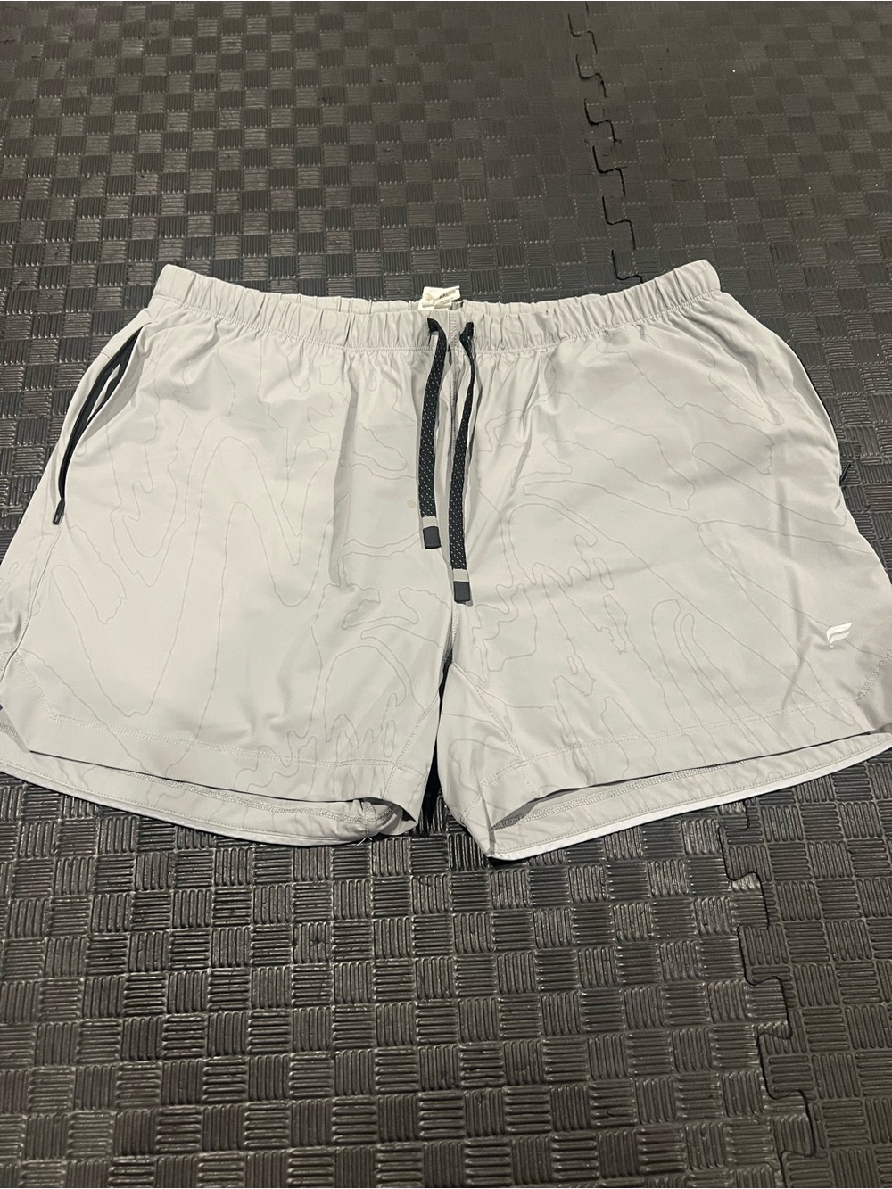 Men's Light Gray Athletic Swim Shorts